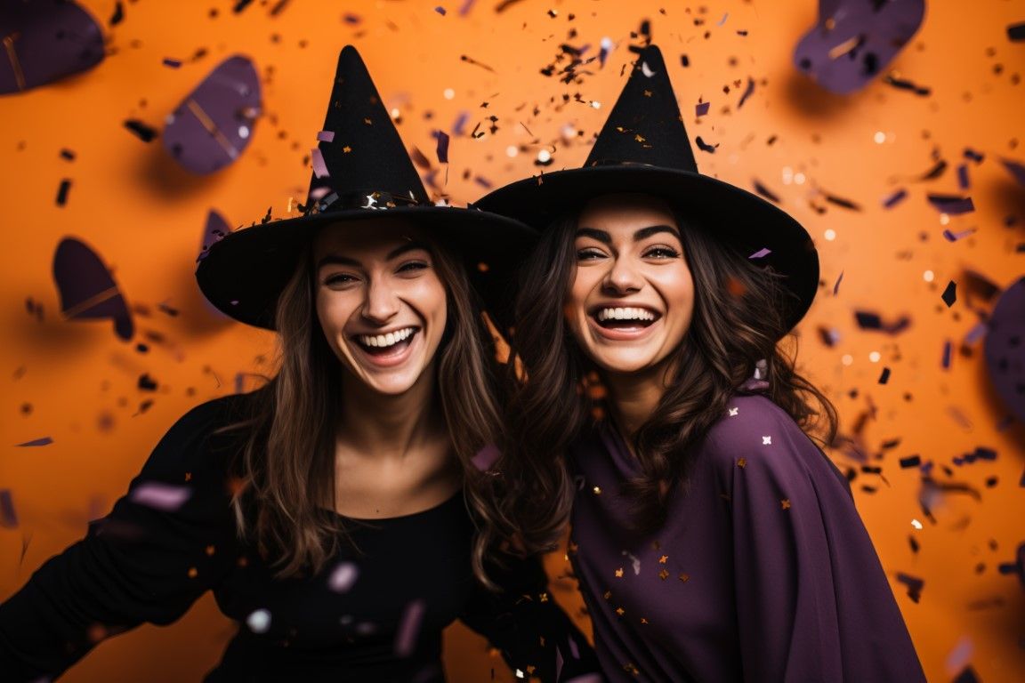 Guests posing in an open-air photo booth at a Danbury event